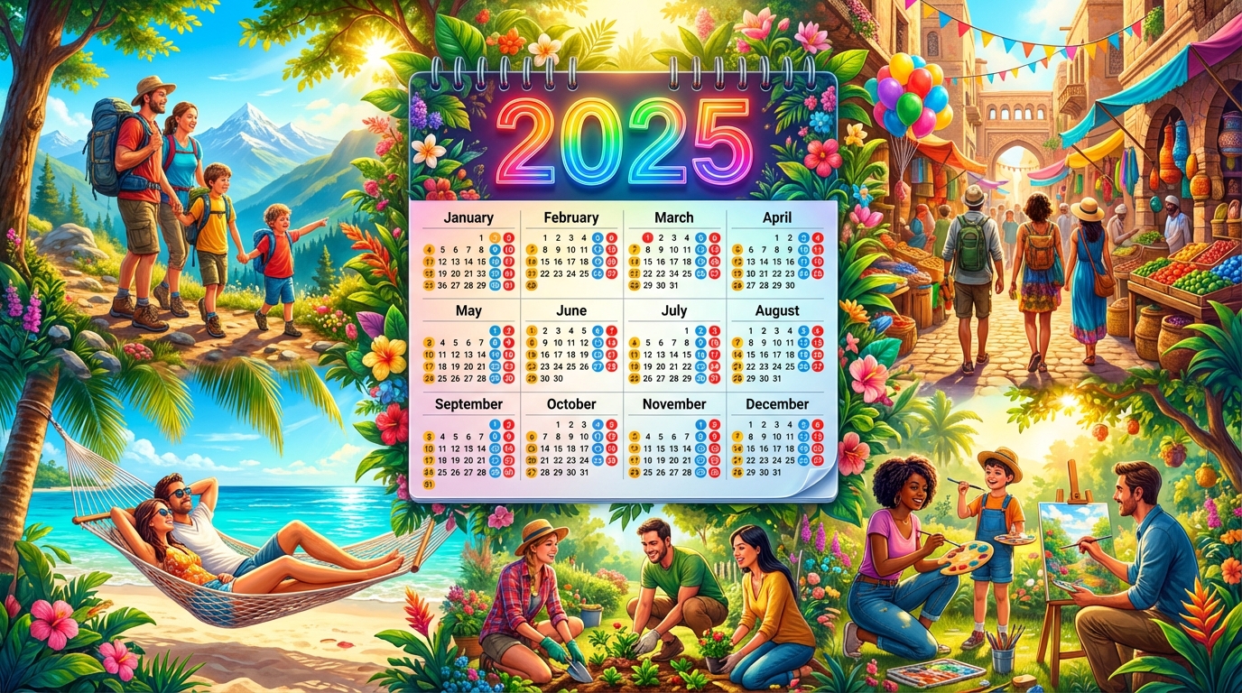 descoperă zilele libere din 2025 și învață cum să profiți la maxim de pauzele tale pentru relaxare și planificare eficientă.