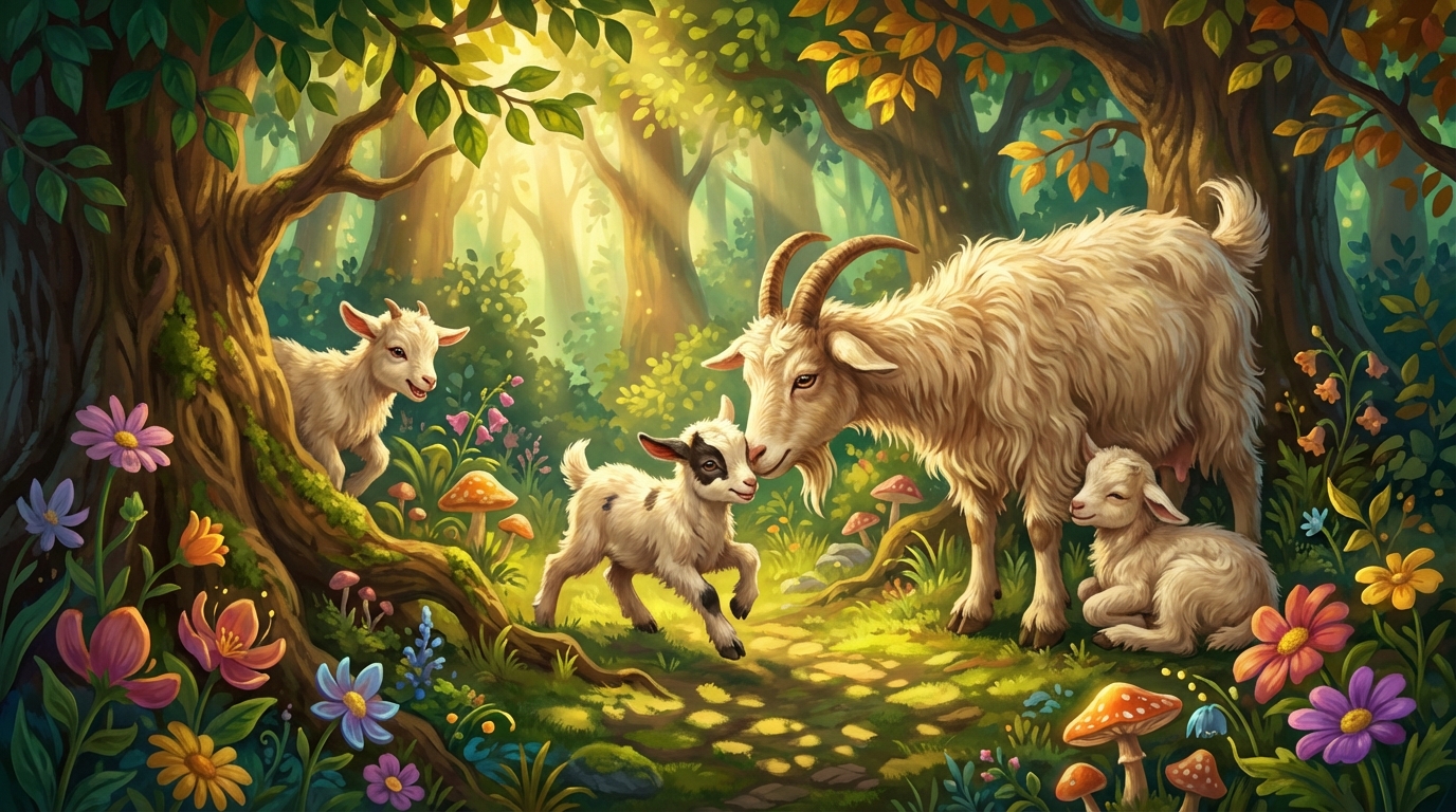 descoperă povestea caprei cu trei iezi și învață lecții valoroase pentru copii despre curaj, înțelepciune și solidaritate.