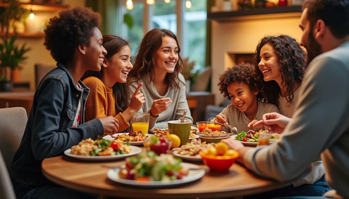 descoperiți avantajele neașteptate ale cinei în familie, care contribuie la dezvoltarea sănătoasă și armonioasă a copiilor și adolescenților.