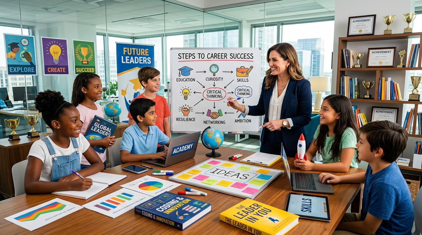 descoperă pașii esențiali pentru a-ți pregăti copilul spre succes în carieră, cu sfaturi prețioase oferite de o antreprenoare de top. ghid practic și inspirațional pentru viitorul său profesional.